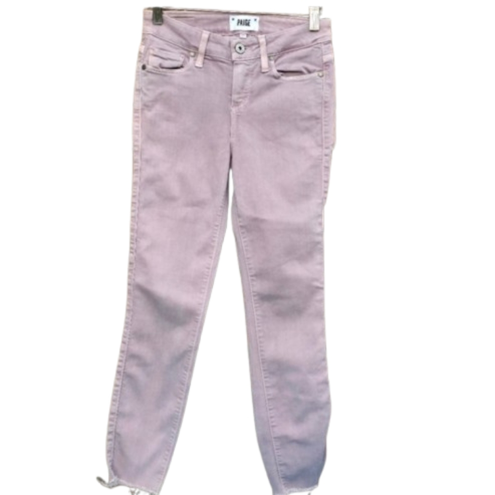 Paige Verdugo Crop Skinny eans Vintage Lavender Blooms Sz 25